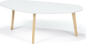 Bílý konferenční stolek loomi.design Skandinavian