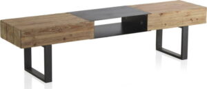 Dřevěný TV stolek s kovovými nohami Geese Robust