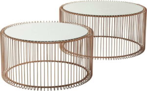 Sada 2 odkládacích stolků v dekoru mědi Kare Design Wire Big Kare Design