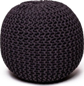 Tmavě šedý sedací puf loomi.design loomi.design