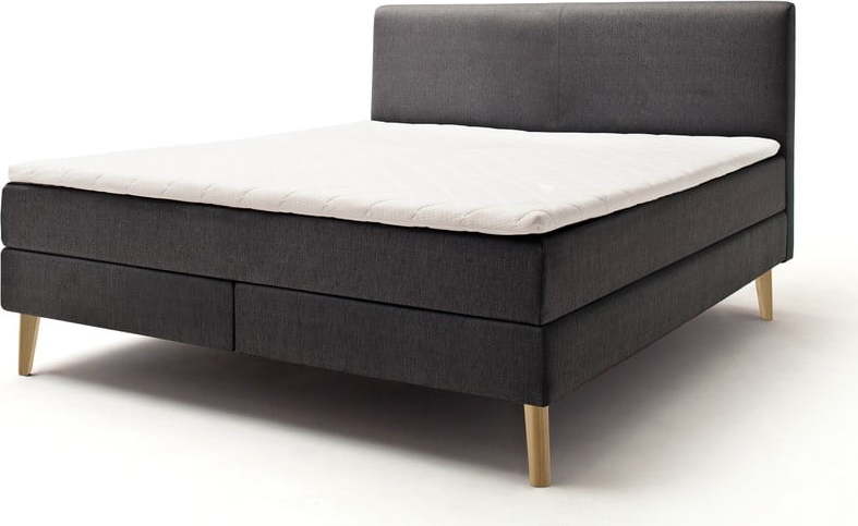 Antracitová boxspring postel 180x200 cm Greta – Meise Möbel Meise Möbel