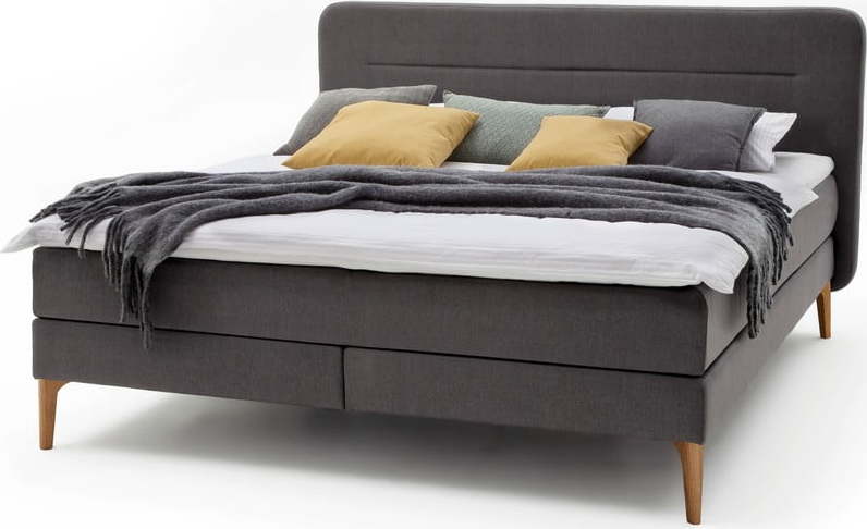 Antracitová boxspring postel 180x200 cm Massello – Meise Möbel Meise Möbel