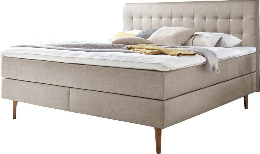Béžová boxspring postel 160x200 cm Massello – Meise Möbel Meise Möbel