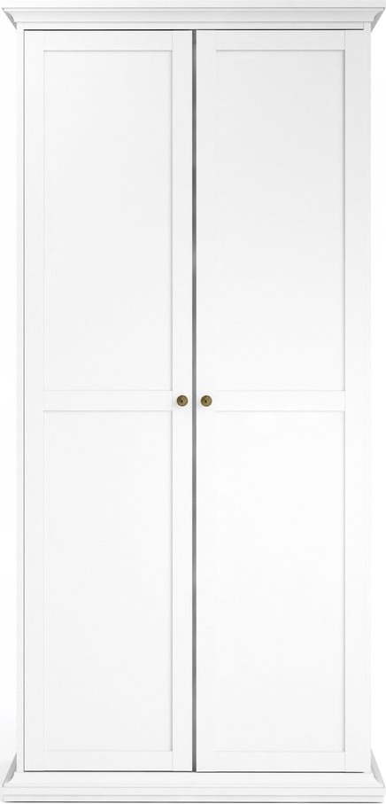 Bílá šatní skříň 96x201 cm Paris - Tvilum Tvilum