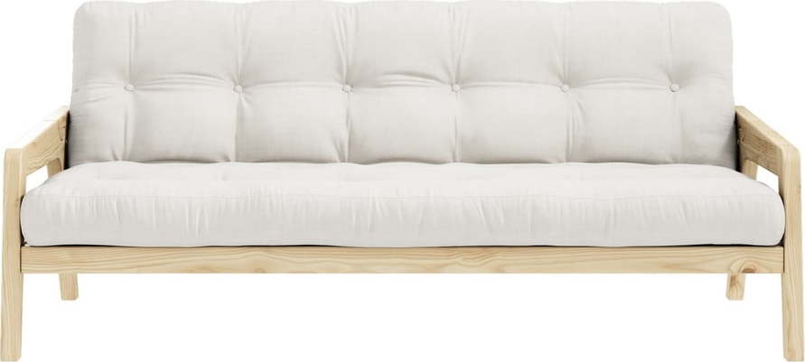 Bílá/béžová rozkládací pohovka 204 cm Grab - Karup Design Karup Design
