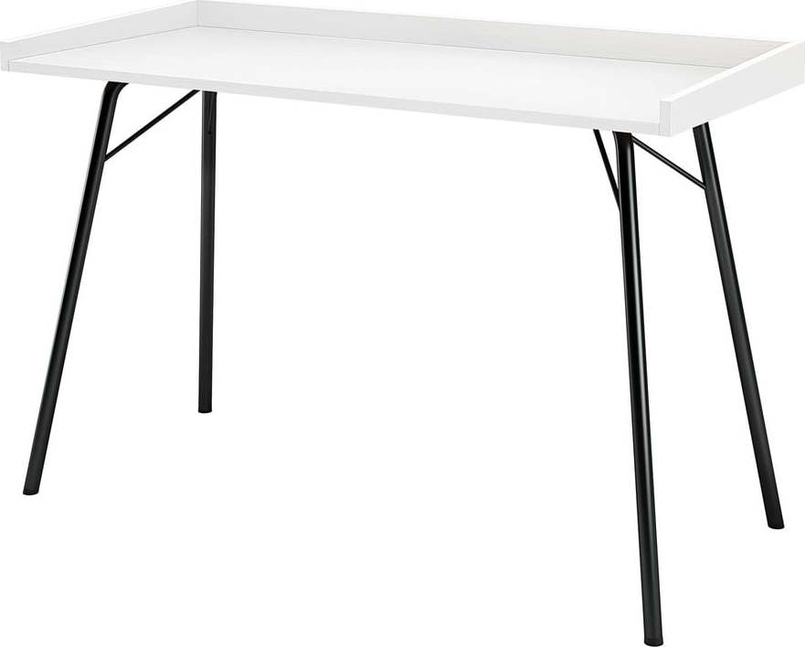 Pracovní stůl s bílou deskou 52x115 cm Rayburn – Woodman Woodman