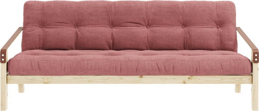 Růžová manšestrová rozkládací pohovka 204 cm Poetry – Karup Design Karup Design