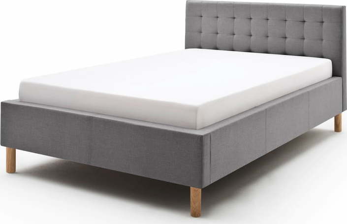 Světle šedá čalouněná jednolůžková postel 120x200 cm Malin – Meise Möbel Meise Möbel