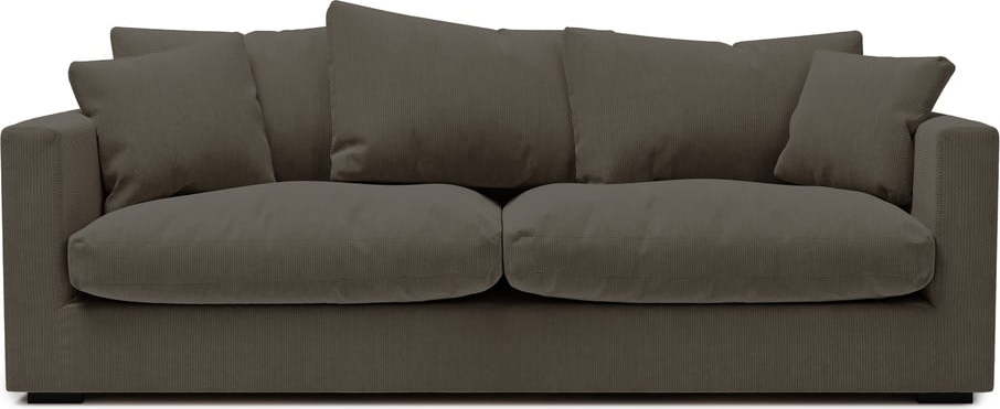 Tmavě šedá manšestrová pohovka 220 cm Comfy – Scandic Scandic
