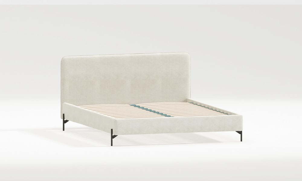 Béžová čalouněná dvoulůžková postel s roštem 140x200 cm Barker – Ropez Ropez