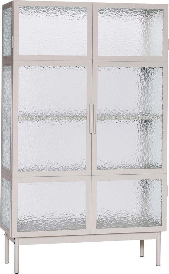 Bílá kovová vitrína 92x151 cm Plex – Hübsch Hübsch