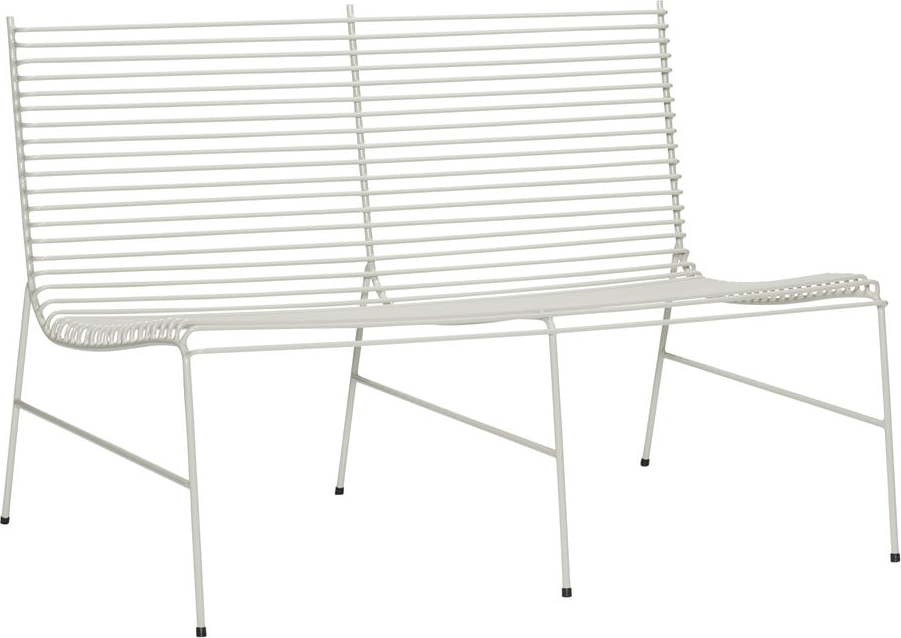 Bílá kovová zahradní lavice String – Hübsch Hübsch