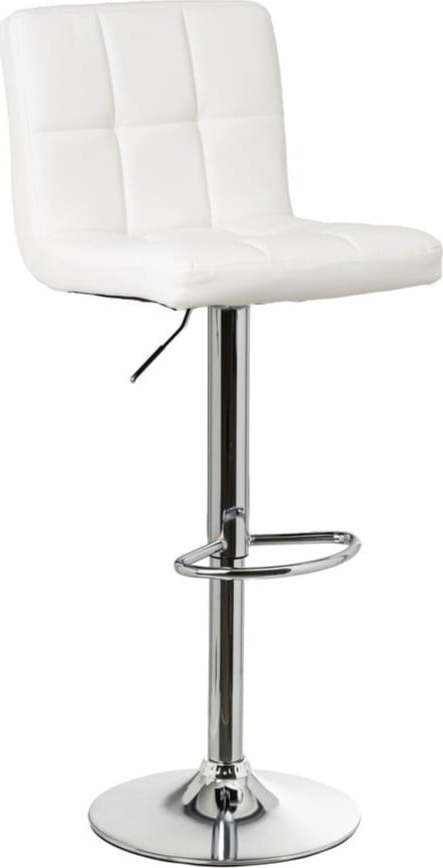 Bílé barové židle s nastavitelnou výškou z imitace kůže v sadě 2 ks (výška sedáku 93 cm) – Casa Selección Casa Selección