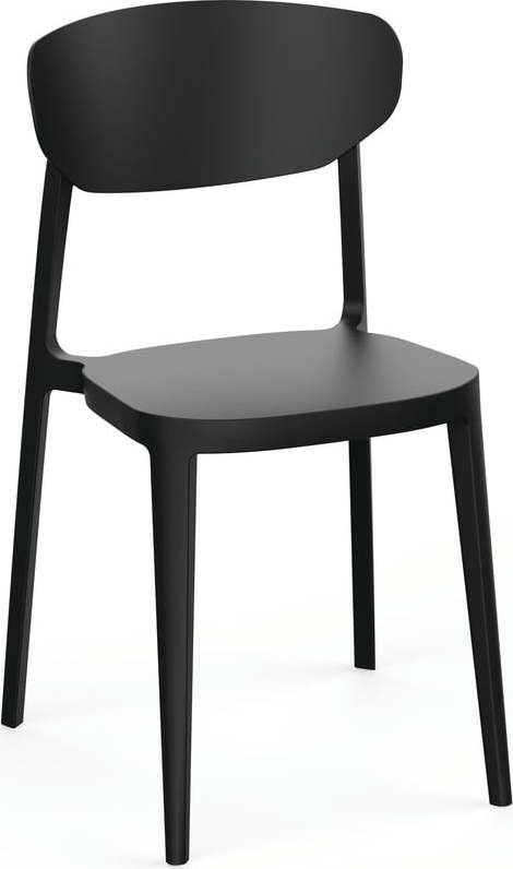 Černá plastová zahradní židle Mare – Rojaplast Rojaplast