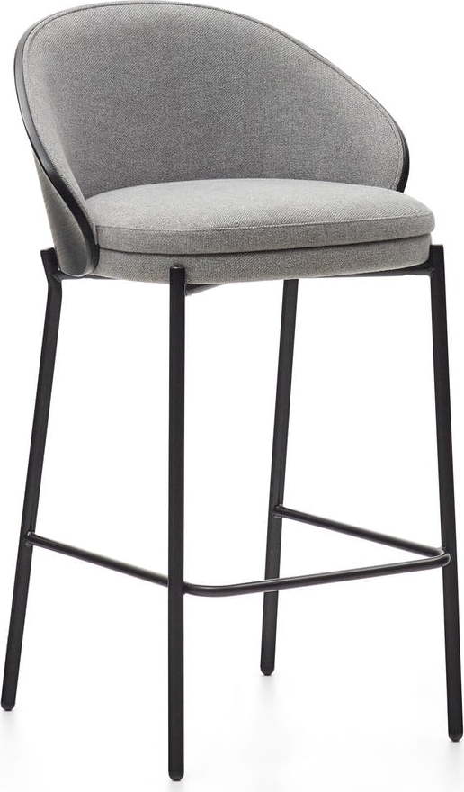 Černo-šedé barové židle v sadě 2 ks (výška sedáku 65 cm) Eamy – Kave Home Kave Home