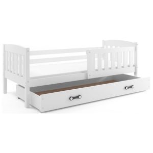 Dětská postel KUBUS s úložným prostorem 80x190 cm - bílá Ružové BMS