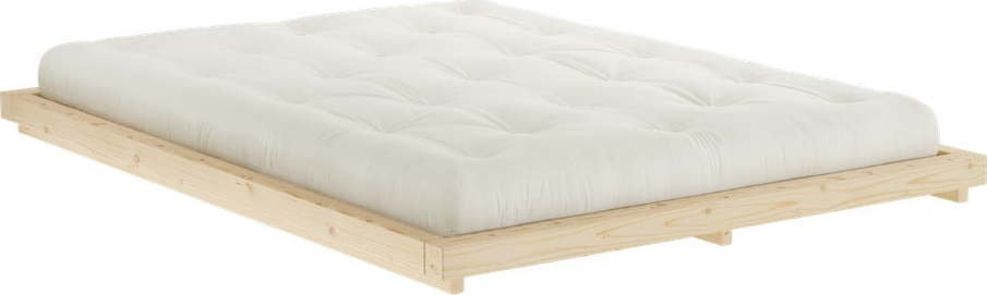 Dvoulůžková postel z borovicového dřeva s roštem 140x200 cm v přírodní barvě Dock – Karup Design Karup Design