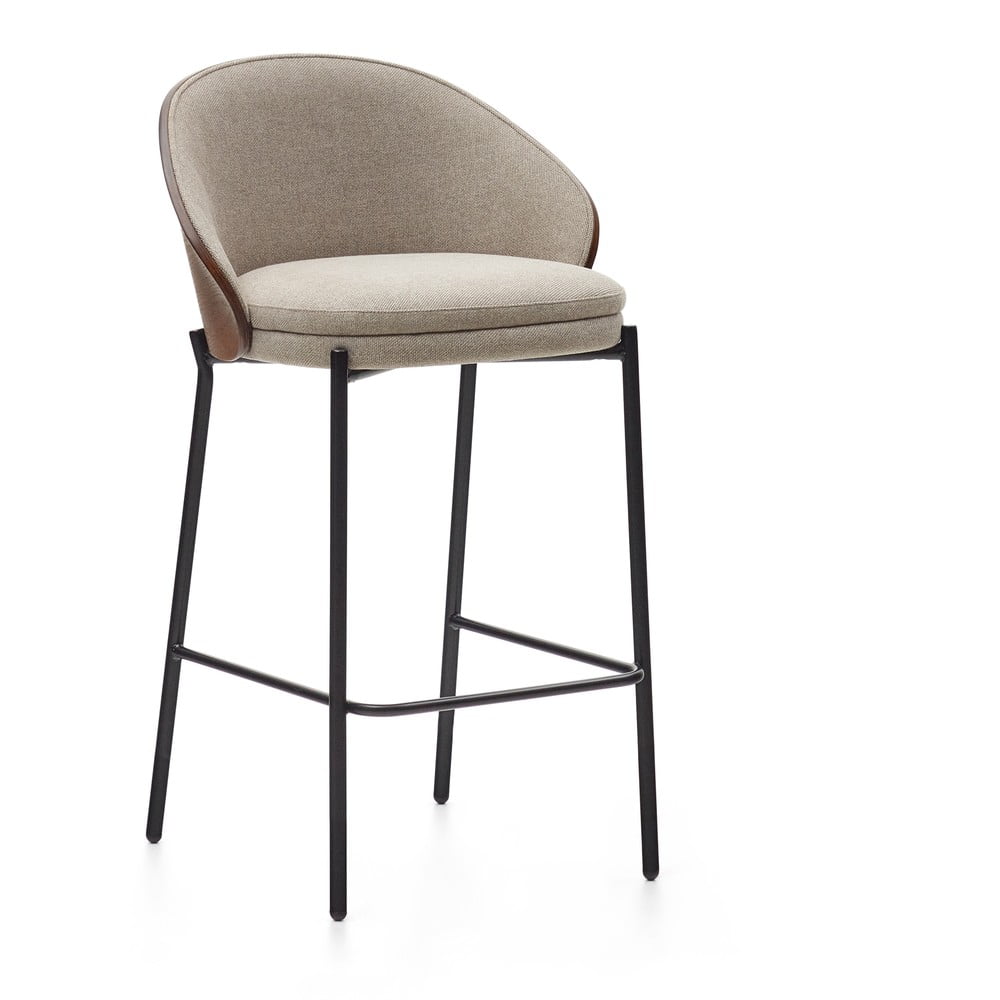 Hnědo-béžové barové židle v sadě 2 ks (výška sedáku 65 cm) Eamy – Kave Home Kave Home