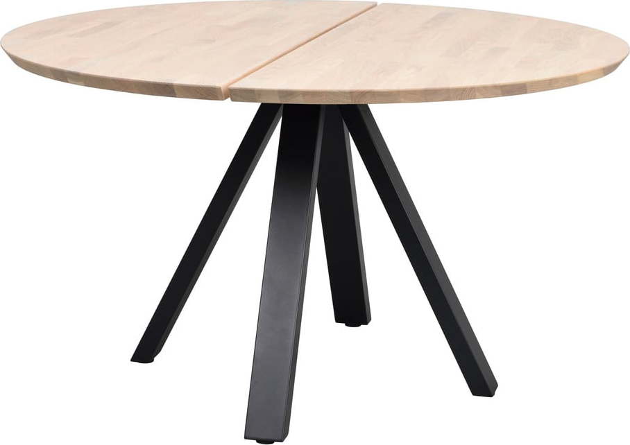 Kulatý jídelní stůl s deskou z dubového dřeva v přírodní barvě ø 130 cm Carradale – Rowico Rowico