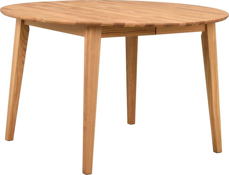 Kulatý rozkládací jídelní stůl z dubového dřeva v přírodní barvě ø 120 cm Filippa – Rowico Rowico