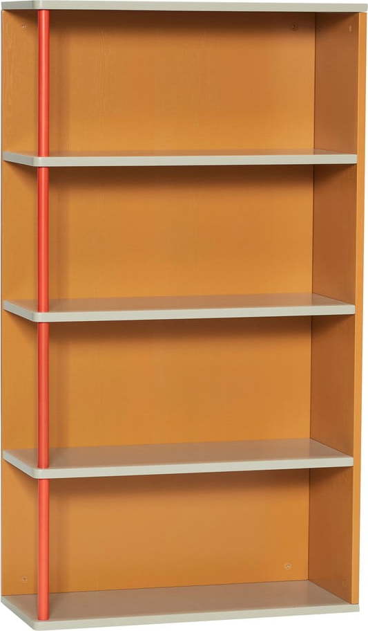 Oranžová nástěnná knihovna z jasanového dřeva 60x109 cm Apollo – Hübsch Hübsch
