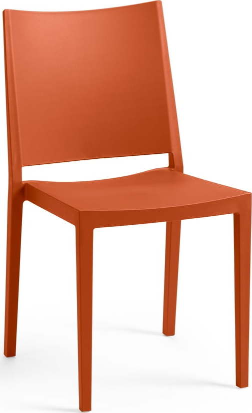 Oranžová plastová zahradní židle Mosk – Rojaplast Rojaplast