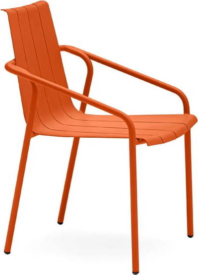 Oranžové kovové zahradní židle v sadě 4 ks Fleole – Ezeis Ezeis