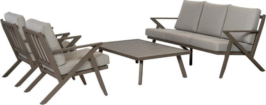 Šedý zahradní lounge set pro 4 Brindisi – Exotan Exotan