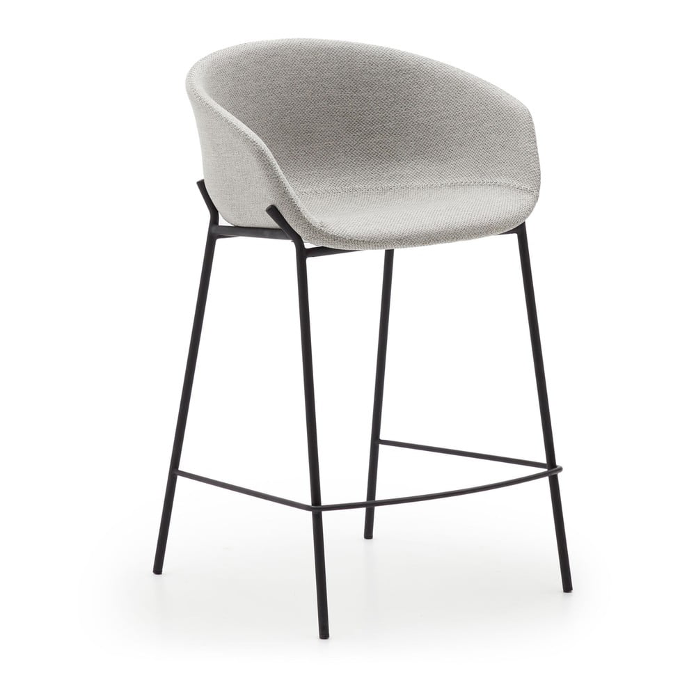 Světle šedé barové židle v sadě 2 ks (výška sedáku 65 cm) Yvette – Kave Home Kave Home