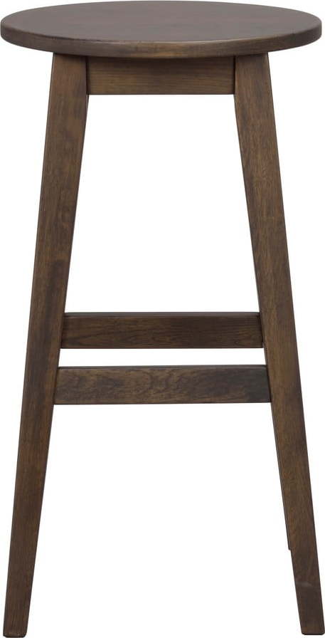 Tmavě hnědé barové židle z dubového dřeva v sadě 2 ks (výška sedáku 65 cm) Austin – Rowico Rowico
