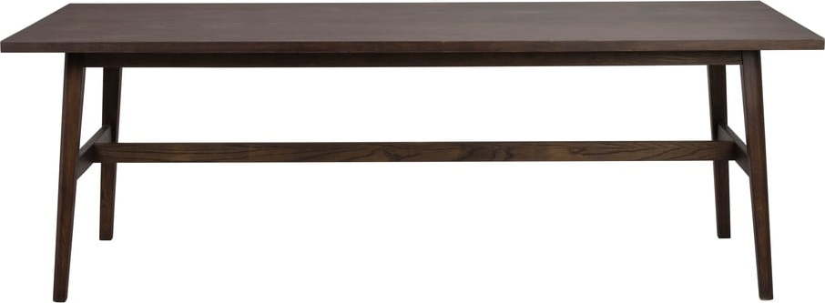 Tmavě hnědý jídelní stůl v dekoru dubu 100x220 cm Plainfield – Rowico Rowico