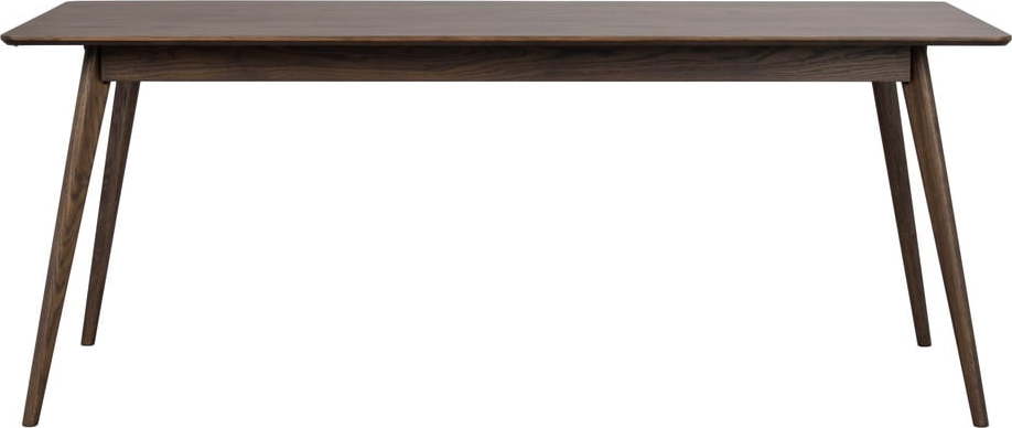 Tmavě hnědý rozkládací jídelní stůl v dekoru dubu 90x190 cm Yumi – Rowico Rowico