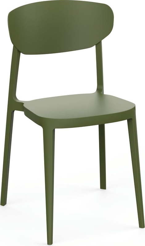 Tmavě zelená plastová zahradní židle Mare – Rojaplast Rojaplast
