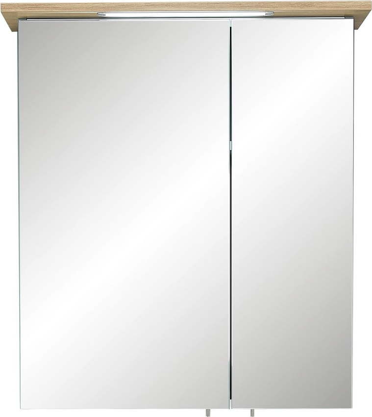 Zelená závěsná koupelnová skříňka se zrcadlem 60x72 cm Set 963 - Pelipal Pelipal