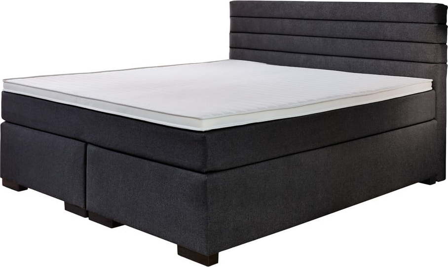 Černá boxspring postel 180x200 cm Kokomo – Rojaplast Rojaplast