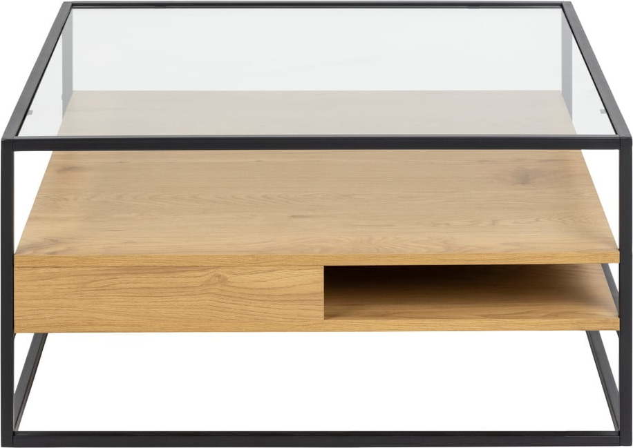 Konferenční stolek se skleněnou deskou v přírodní barvě 80x80 cm Randolf – Actona Actona