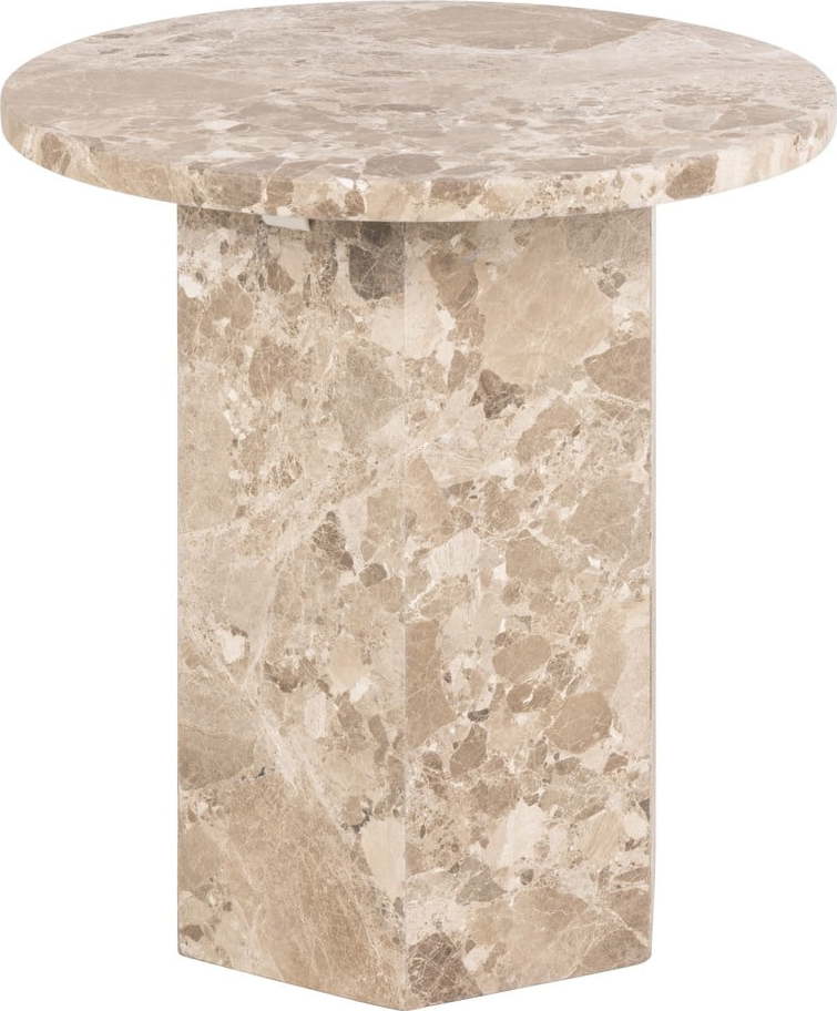 Mramorový kulatý odkládací stolek ø 50 cm Naxos – Actona Actona