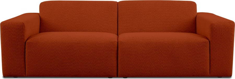 Pohovka z textilie bouclé v cihlové barvě 228 cm Roxy – Scandic Scandic