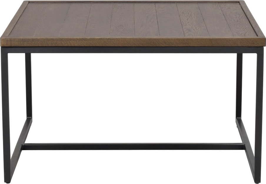 Tmavě hnědý konferenční stolek s deskou z dubového dřeva ø 70 cm Deerfield – Rowico Rowico