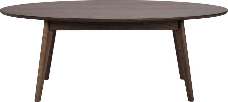 Tmavě hnědý konferenční stolek v dekoru dubu 65x130 cm Yumi – Rowico Rowico