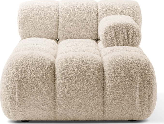 Béžový modul pohovky z textilie bouclé (pravý roh) Bellis – Micadoni Home Micadoni