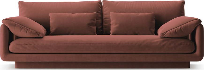 Růžová pohovka z textilie bouclé 220 cm Torino – Micadoni Home Micadoni