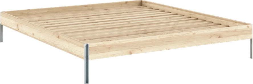 Dvoulůžková postel z borovicového dřeva s roštem v přírodní barvě 180x200 cm Core – Karup Design Karup Design
