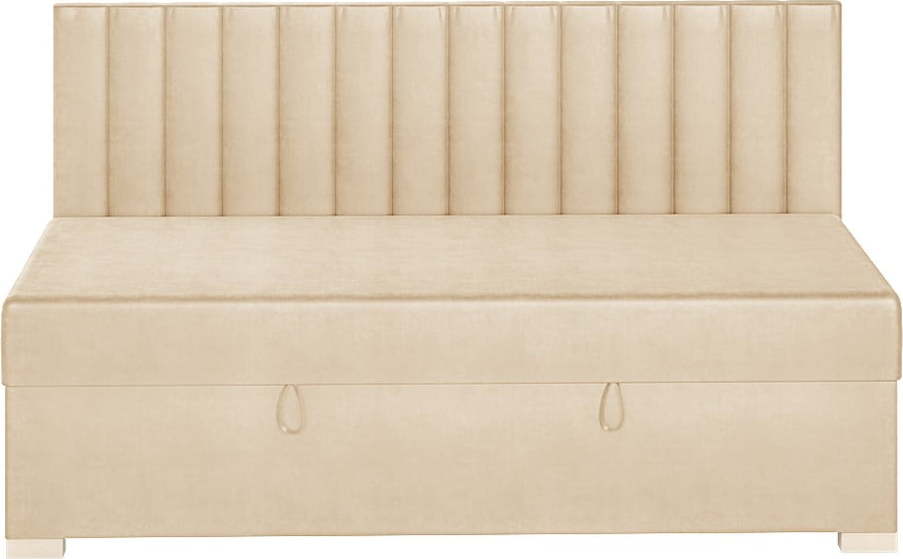 Béžová dětská postel s úložným prostorem s matrací 90x200 cm Chill – Ghado Ghado