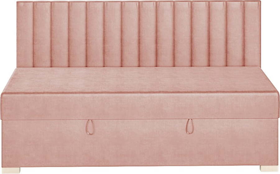 Růžová dětská postel s úložným prostorem s matrací 90x200 cm Chill – Ghado Ghado
