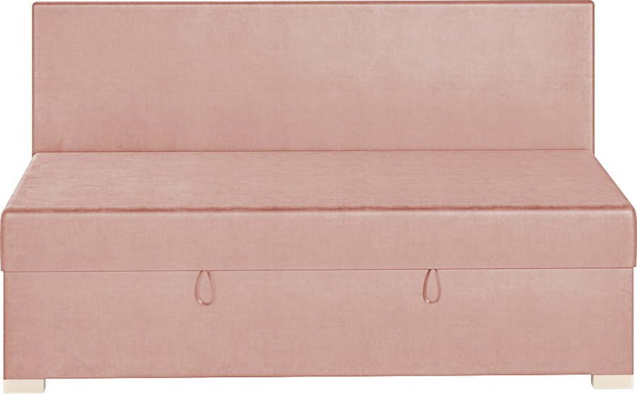 Růžová dětská postel s úložným prostorem s matrací 90x200 cm Cozi – Ghado Ghado