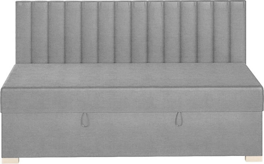 Šedá dětská postel s úložným prostorem s matrací 90x200 cm Chill – Ghado Ghado
