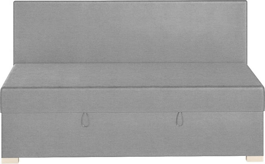 Šedá dětská postel s úložným prostorem s matrací 90x200 cm Cozi – Ghado Ghado