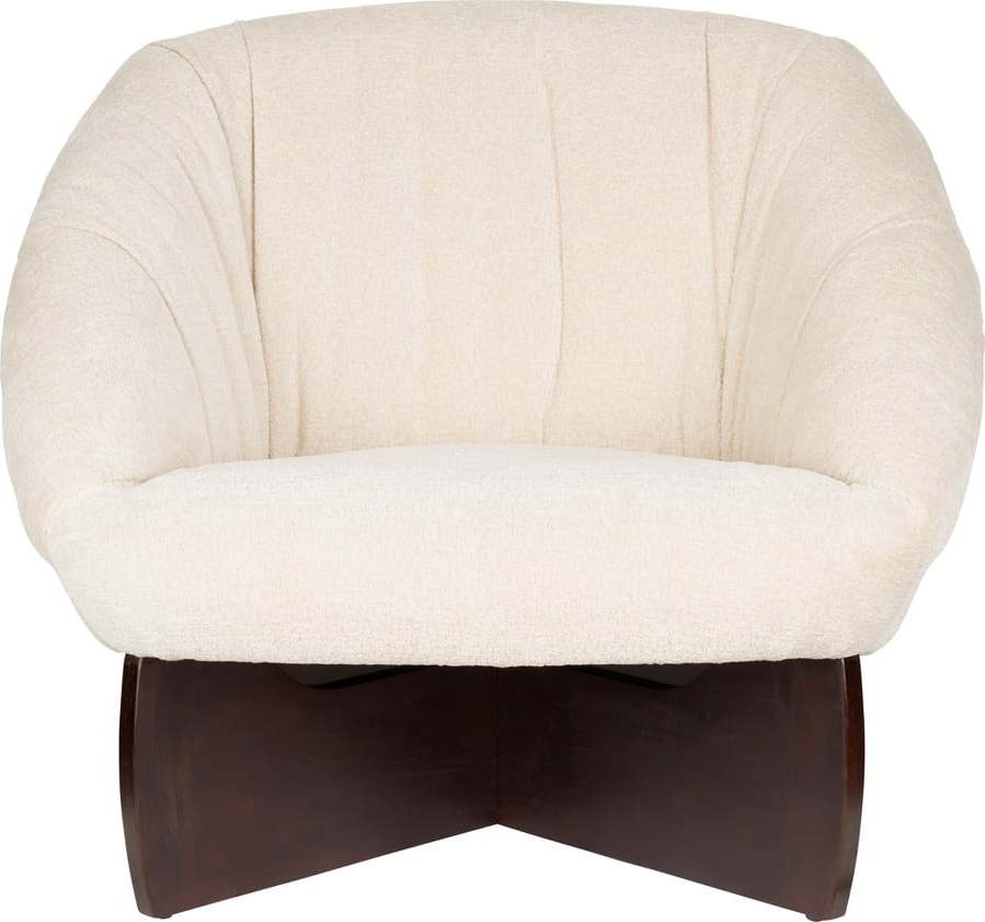 Béžové křeslo z textilie bouclé Emilius – Dutchbone Dutchbone