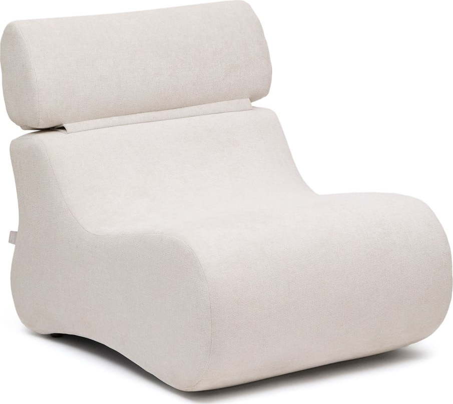 Bílé/světle růžové žinylkové křeslo Club – Kave Home Kave Home